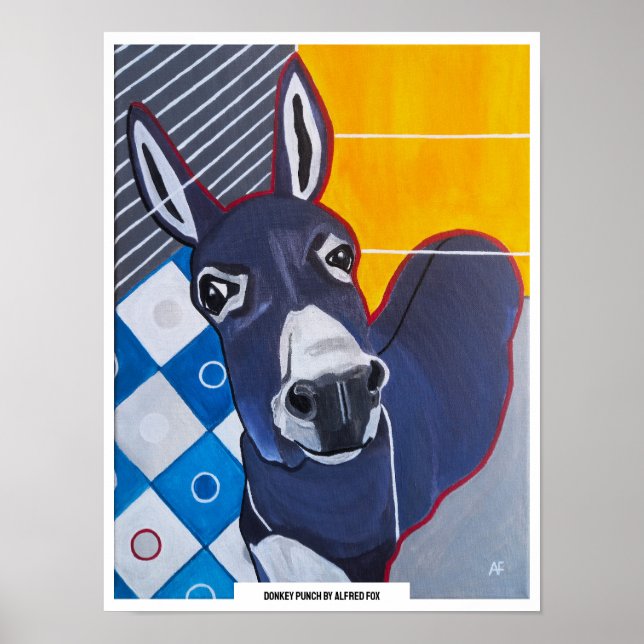 Donkey Punch Painting by Alfred Fox Poster (Front)
