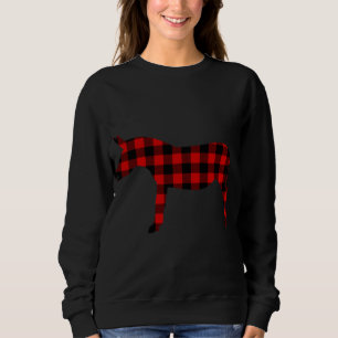 Donkey Red Buffalo Plaid Jackass Matching Family P Sweatshirt