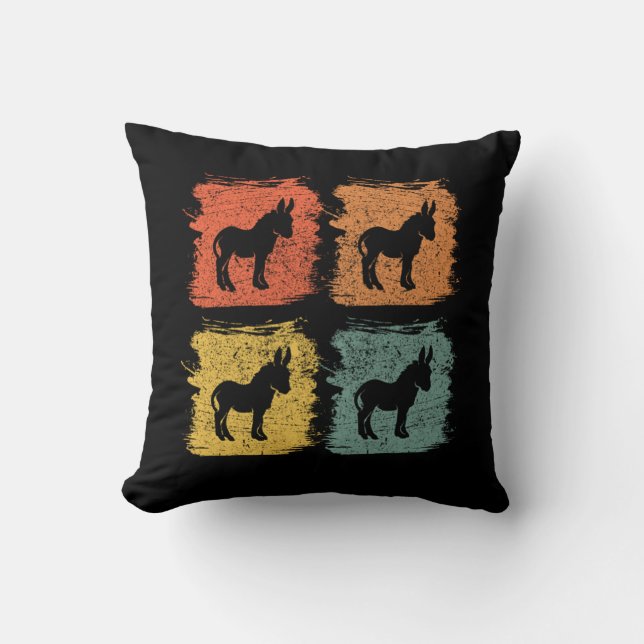 Donkey Retro Pop Art Cushion (Front)