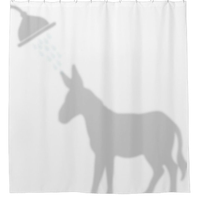 Donkey Shadow Silhouette Shadow Buddies Shower Curtain (Front)