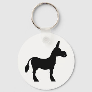 Donkey Silhouette Key Ring