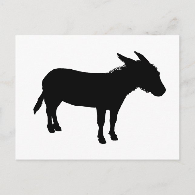 donkey silhouette postcard (Front)