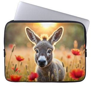 Donkey summer harmony rural landscape art laptop sleeve