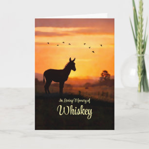 Donkey Sympathy Loss of Donkey with Custom Card