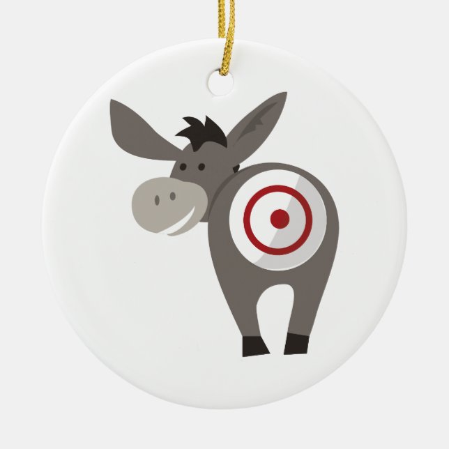 Donkey Target Ceramic Ornament (Front)