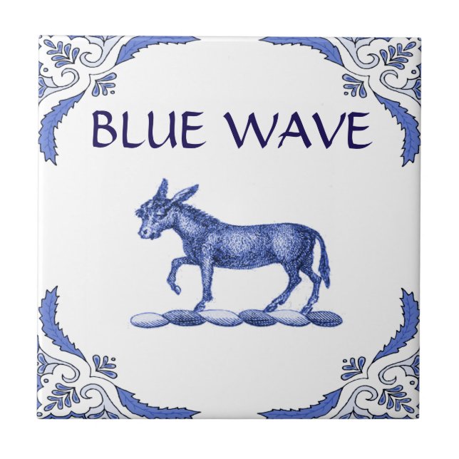 Donkey Tile, Dutch Look, Personalise Ceramic Tile (Front)