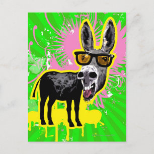 Donkey Wearing Sunglasses Postcard