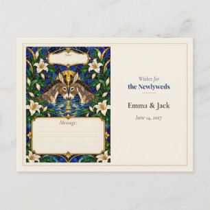 Donkey Wedding Guest Book Wishes Postcard