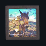 Donkey with Rose Cross Jewellery Box<br><div class="desc">Donkey with Rose Cross Photo by Sandy Closs Customise with your own name or text to create a one of a kind gift. christian cross donkey,  "gifts for horse lovers ""i love horses""horse gift""brown horse""horse, horses, "horse gifts""farm animals ,  pony ,  ponies""horse lover""horse lovers"</div>