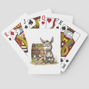 Donkey With Wine Playing Cards