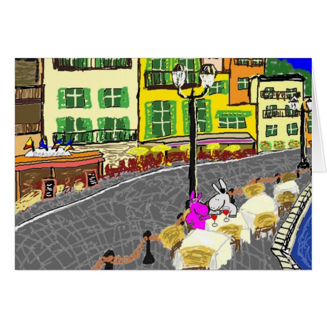 donkeys at cafe (Front Horizontal)