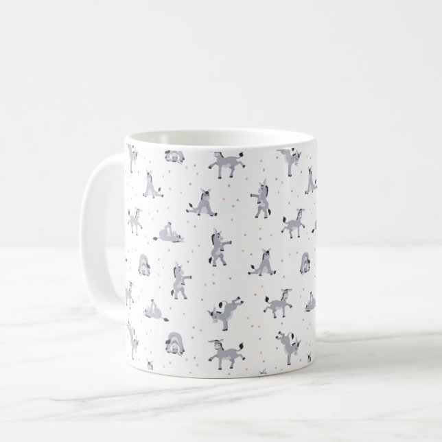 Donkeys doing yoga coffee mug (Front Left)