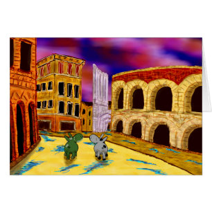 donkeys in Verona, Italy