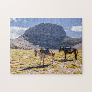 Donkeys on Mt. Olympus, Greece Jigsaw Puzzle