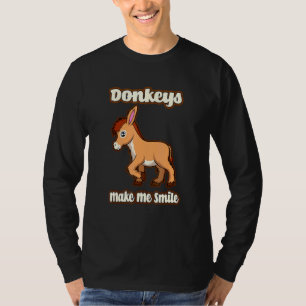 Donkeys Smile Cute Mule T-Shirt