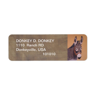 Donkeyville Address labels