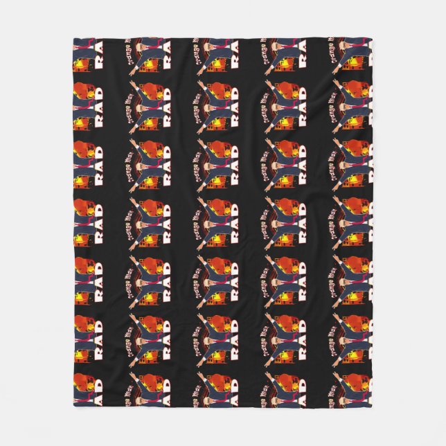 Donlad Trump Funny Orange Man Rad Trump Supporter  Fleece Blanket (Front)