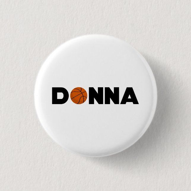 Donna Basketball 3 Cm Round Badge (Front)