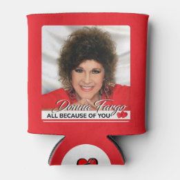 DONNA FARGO CAN COOLER, two sizes, red Cooler