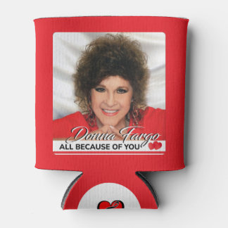 DONNA FARGO CAN COOLER, two sizes, red Cooler