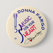 DONNA FARGO FAN BUTTON, pin pinback button