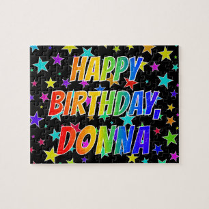 "DONNA" First Name, Fun "HAPPY BIRTHDAY" Jigsaw Puzzle