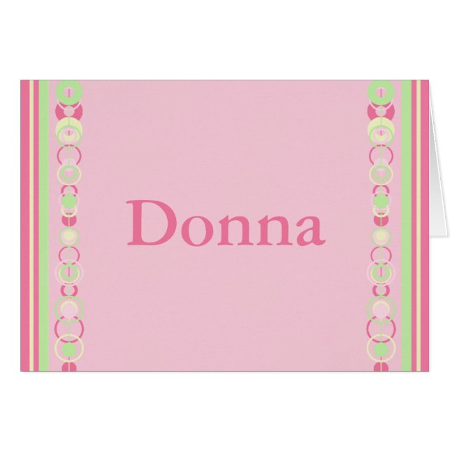 Donna Modern Circles Name Card - 369 (Front Horizontal)