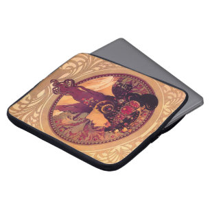 Donna Orechini by Alphonse Mucha Laptop Sleeve