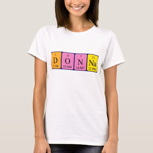 Donna periodic table name shirt (Front)