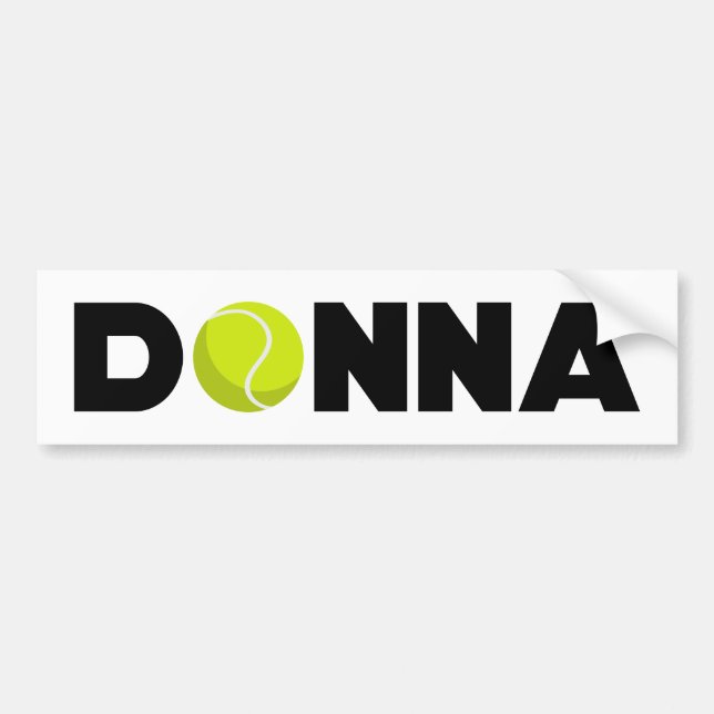 Donna Tennis Bumper Sticker (Front)