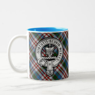 Donnachaidh (Robertson) Dress tartan Crest Two-Tone Coffee Mug