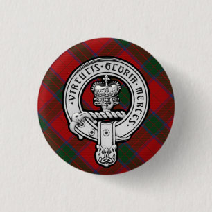 Donnachaidh (Robertson) Red tartan Crest Badge