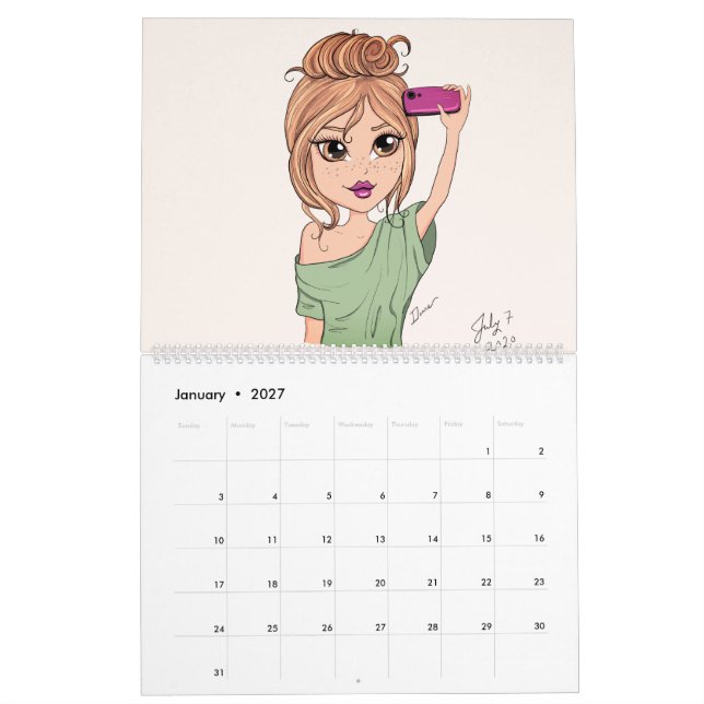 Donna's Whimsical Art II Calendar (Jan 2027)