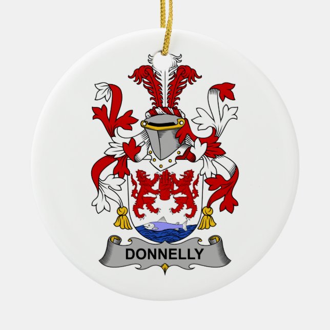 Donnelly Family Crest Ceramic Ornament (Front)