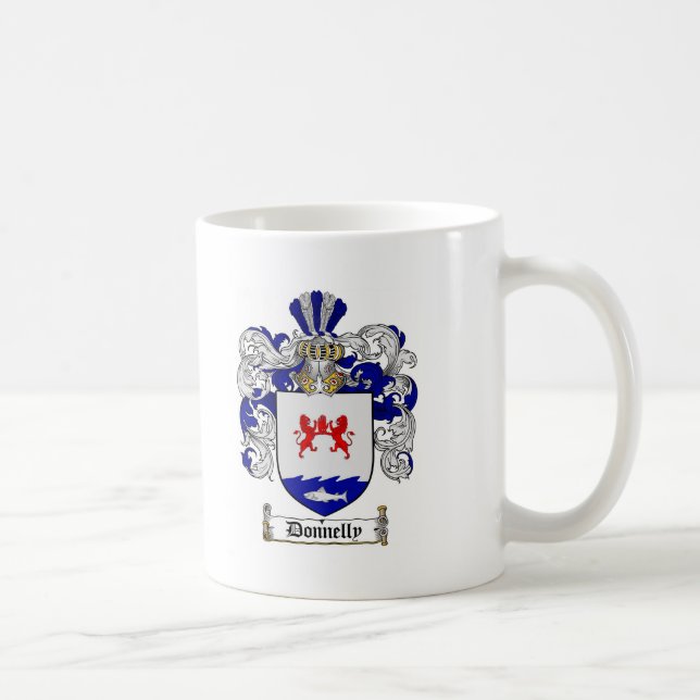 DONNELLY FAMILY CREST -  DONNELLY COAT OF ARMS COFFEE MUG (Right)