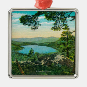 Donner Lake, California from Ridge Metal Ornament