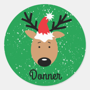 Donner Reindeer Classic Round Sticker
