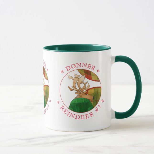 DONNER REINDEER Hunter Green Combo Mug (Right)