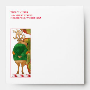DONNER REINDEER Square Envelopes (5.25 Cards)