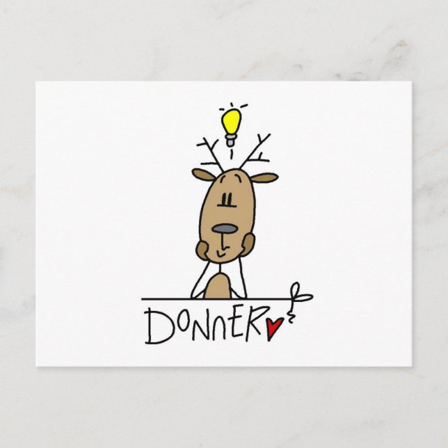 Donner Reindeer T-shirts and Gifts Postcard (Front)