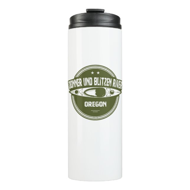 Donner und Blitzen River Oregon Kayaking Thermal Tumbler (Front)