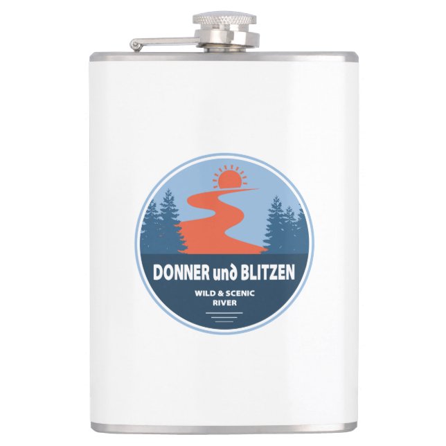 Donner und Blitzen Wild and Scenic River Oregon Hip Flask (Front)