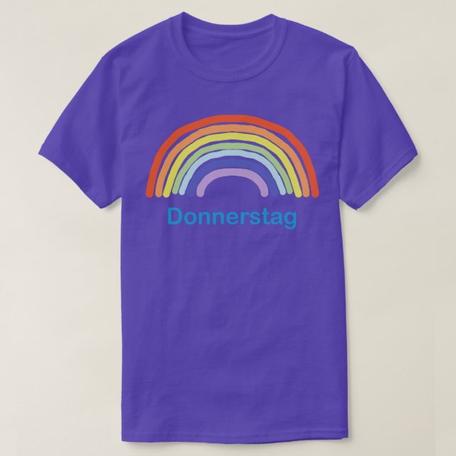 Donnerstag Thursday Rainbow T-Shirt (Design Front)