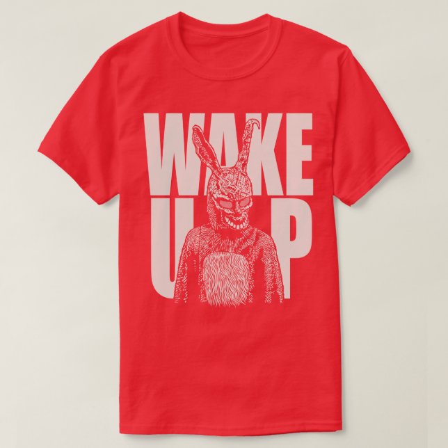 Donnie Darko Wake Up white T-Shirt (Design Front)