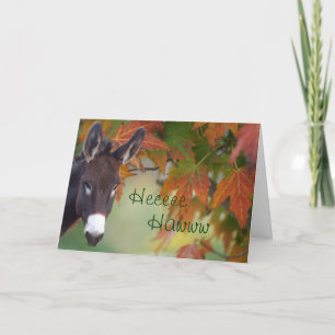 Donnie Donkey hee-haw birthday- customise Card