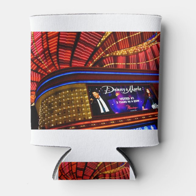 Donny And Marie Osmond Flamingo Hotel Las Vegas Can Cooler (Front)