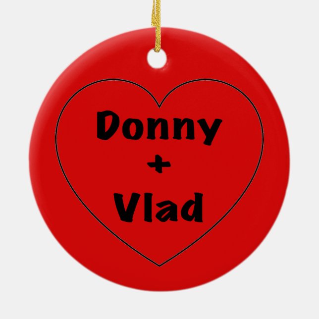 Donny + Vlad Ceramic Ornament (Back)