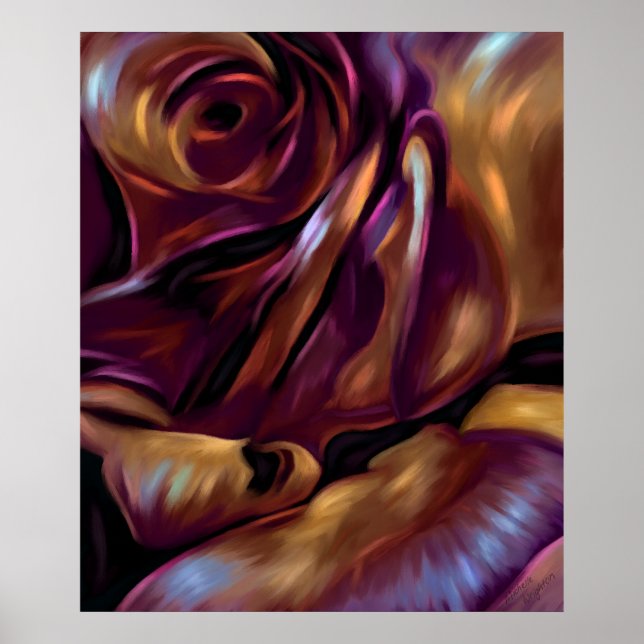 Donnybrook Rose Abstract Art Poster (Front)