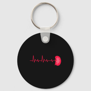 Donor - Ekg Heartbeat Kidney Disease Awareness Key Ring