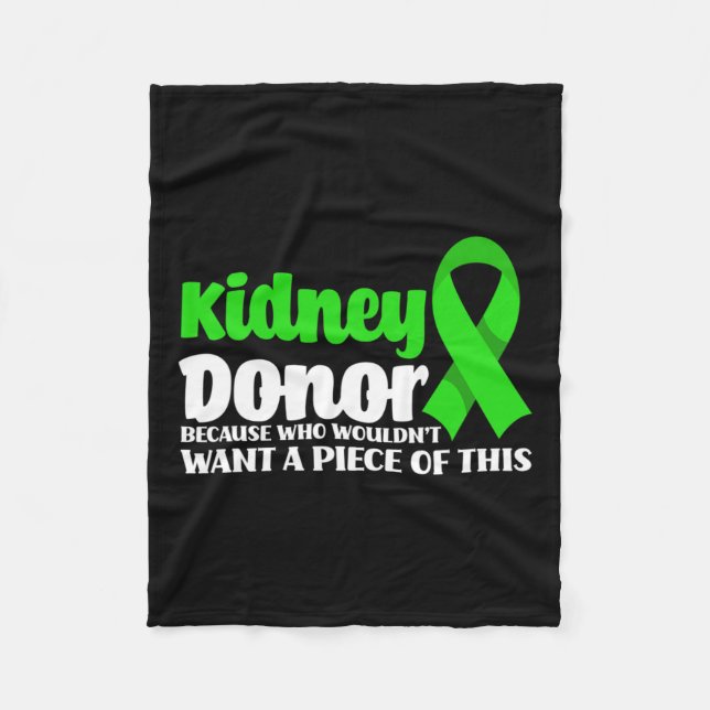 Donor Transplant Fun Get Well Surgery Kidney Donor Fleece Blanket (Front)
